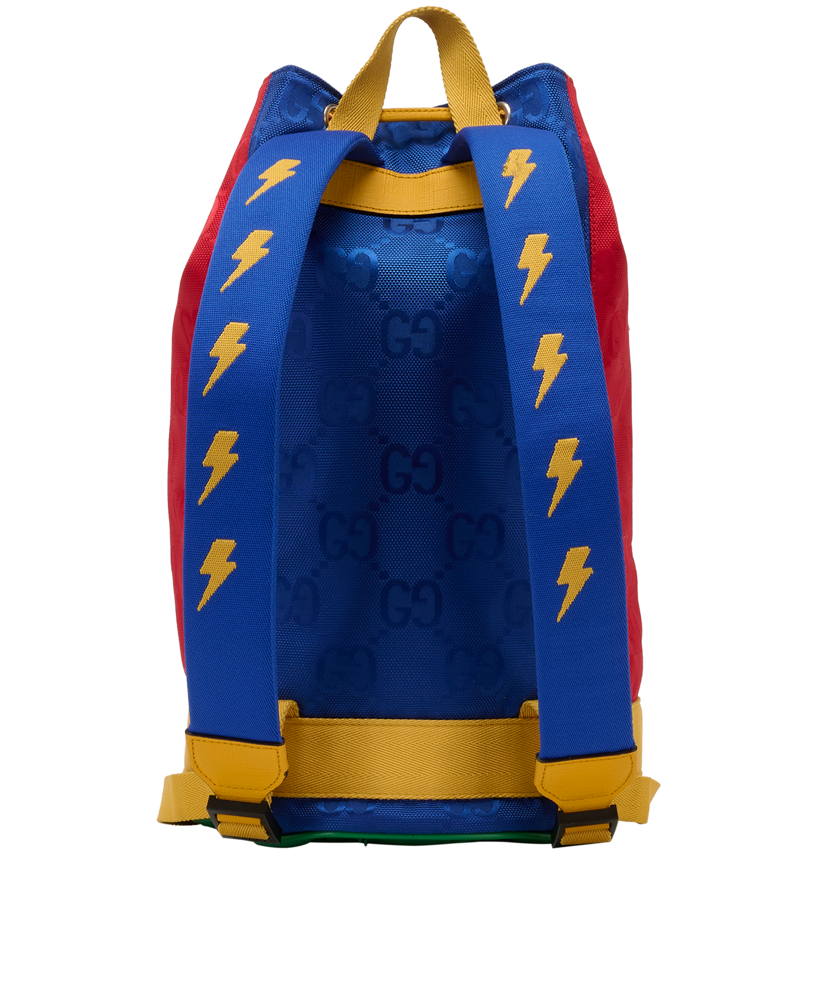 GG Colour Block Backpack, &pound;350, Handbags, Blue/Green/Red/Yellow, Nylon, Back view